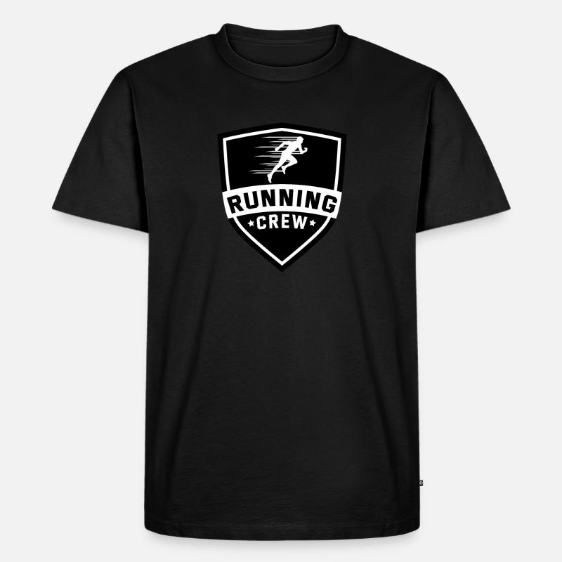 Running Crew - Männer Premium Bio T-Shirt - Schwarz