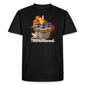 I TRENsitioned - Men's Premium Organic T-Shirt - black - Front - Nico (187cm)