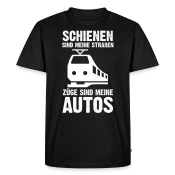 Model Railroad Model Train Train Railroad Railroad Railroad Railroad Model Train Model Train Model T - Men's Premium Organic T-Shirt - black - Front - Nico (187cm)