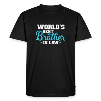 beau-frère - T-shirt Premium bio Homme - noir - Devant - Nico (187cm)
