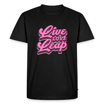 live love leap Design for a dancer - Men's Premium Organic T-Shirt - black - Front - Nico (187cm)