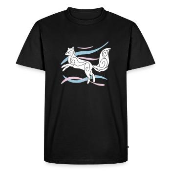 Polar fox - Men's Premium Organic T-Shirt - black - Front - Nico (187cm)