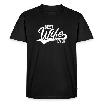 wife - Men's Premium Organic T-Shirt - black - Front - Nico (187cm)