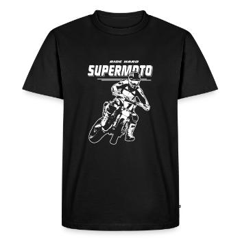 Supermoto - Supermotard - T-shirt Premium bio Homme - noir - Devant - Nico (187cm)