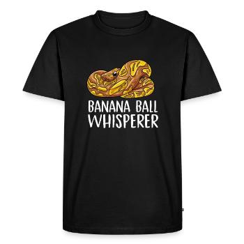 Conception de boule de banane pour un python - T-shirt Premium bio Homme - noir - Devant - Nico (187cm)