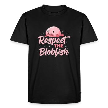 respect the blobfish Design for a blobfish lover - Men's Premium Organic T-Shirt - black - Front - Nico (187cm)