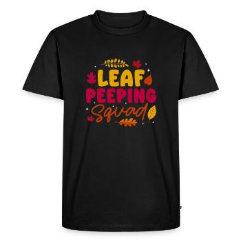 Leaf Peeping Squad Autumn Leaf Peeper - T-shirt Premium bio Homme - noir - Devant - Nico (187cm)