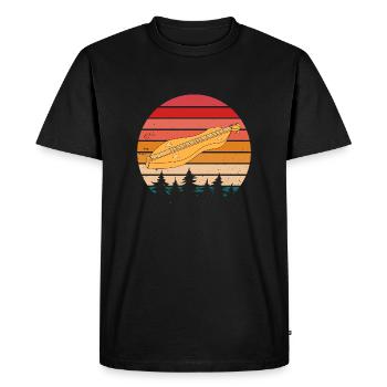 Retro dulcimer - Men's Premium Organic T-Shirt - black - Front - Nico (187cm)