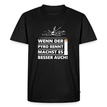 Pyro-feu pour le réveillon - T-shirt Premium bio Homme - noir - Devant - Nico (187cm)
