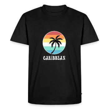 Caraïbes - T-shirt Premium bio Homme - noir - Devant - Nico (187cm)