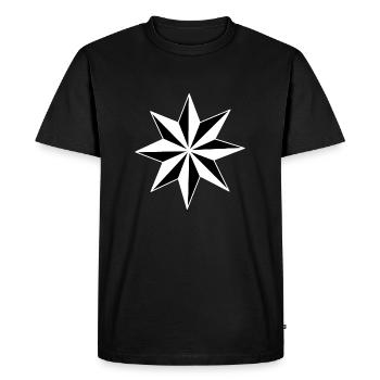 Étoiles symbole signe - T-shirt Premium bio Homme - noir - Devant - Nico (187cm)