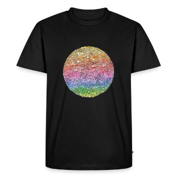 Circle Culture / Rainbow / Mushrooms - Men's Premium Organic T-Shirt - black - Front - Nico (187cm)