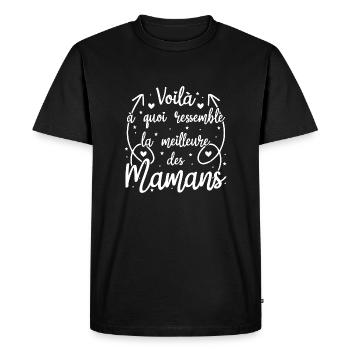 Voila à quoi ressemble la meilleure des mamans - T-shirt Premium bio Homme - noir - Devant - Nico (187cm)