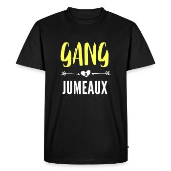 gang de jumeaux - T-shirt Premium bio Homme - noir - Devant - Nico (187cm)