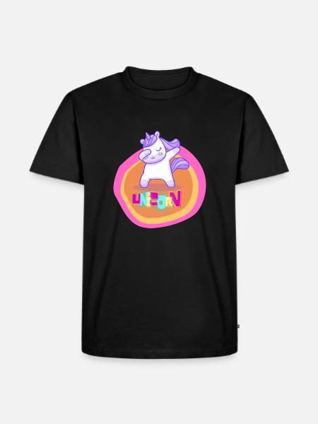 unicorn - Männer Premium Bio T-Shirt - Schwarz