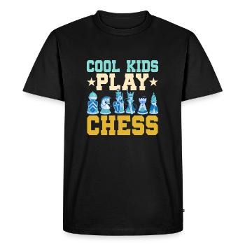 Cool Kids Play Chess Chess Player Chess Board - T-shirt Premium bio Homme - noir - Devant - Nico (187cm)