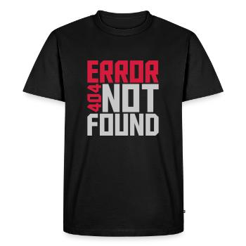 Error 404 not found - Men's Premium Organic T-Shirt - black - Front - Nico (187cm)