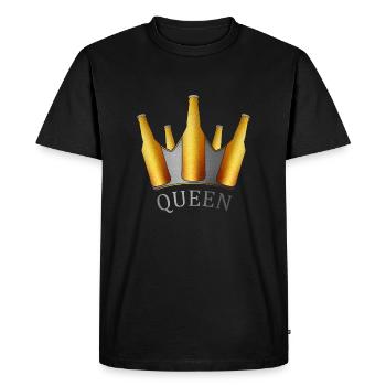 Queen - Men's Premium Organic T-Shirt - black - Front - Nico (187cm)