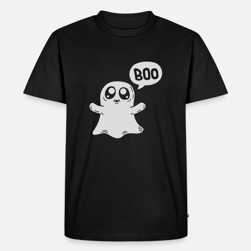 Effrayant Boo Ghost - T-shirt Premium bio Homme - noir