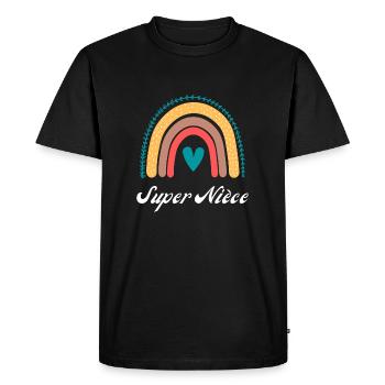 Super nièce - T-shirt Premium bio Homme - noir - Devant - Nico (187cm)