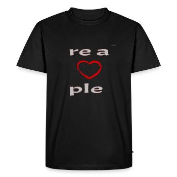 We are a couple - the right side - Men's Premium Organic T-Shirt - black - Front - Nico (187cm)