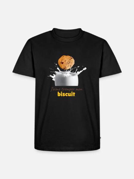 J'aime tremper mon biscuit - T-shirt Premium bio Homme - noir