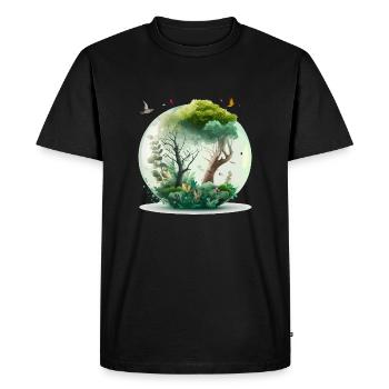 The miniature forest - Men's Premium Organic T-Shirt - black - Front - Nico (187cm)