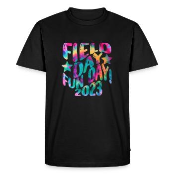 Journée sur le terrain Journée amusante de l’école Journée sur le terrain 2023 Étudiants - T-shirt Premium bio Homme - noir - Devant - Nico (187cm)