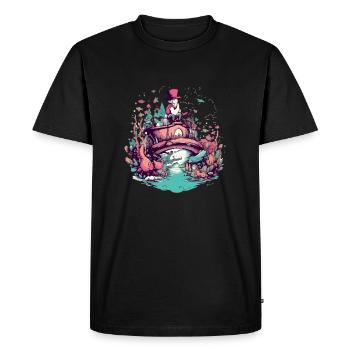 The river and the prior - Men's Premium Organic T-Shirt - black - Front - Nico (187cm)