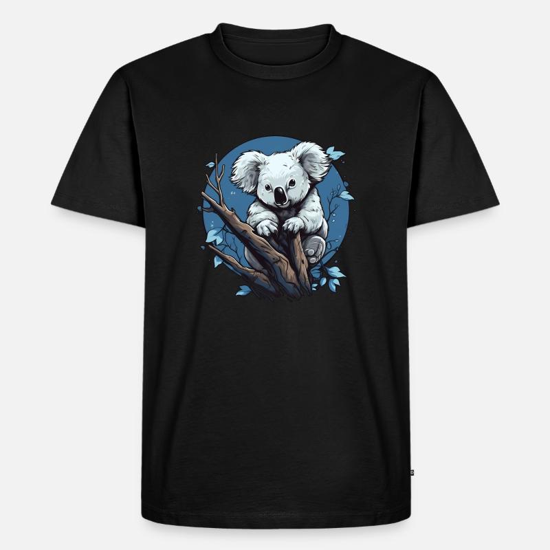 Süßer Koala - Männer Premium Bio T-Shirt - Schwarz