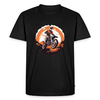 Motocross, Course de motos tout-terrain, Dirt Biking - T-shirt Premium bio Homme - noir - Devant - Nico (187cm)