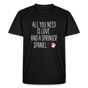 Citations de Springer spaniel - T-shirt Premium bio Homme - noir - Devant - Nico (187cm)