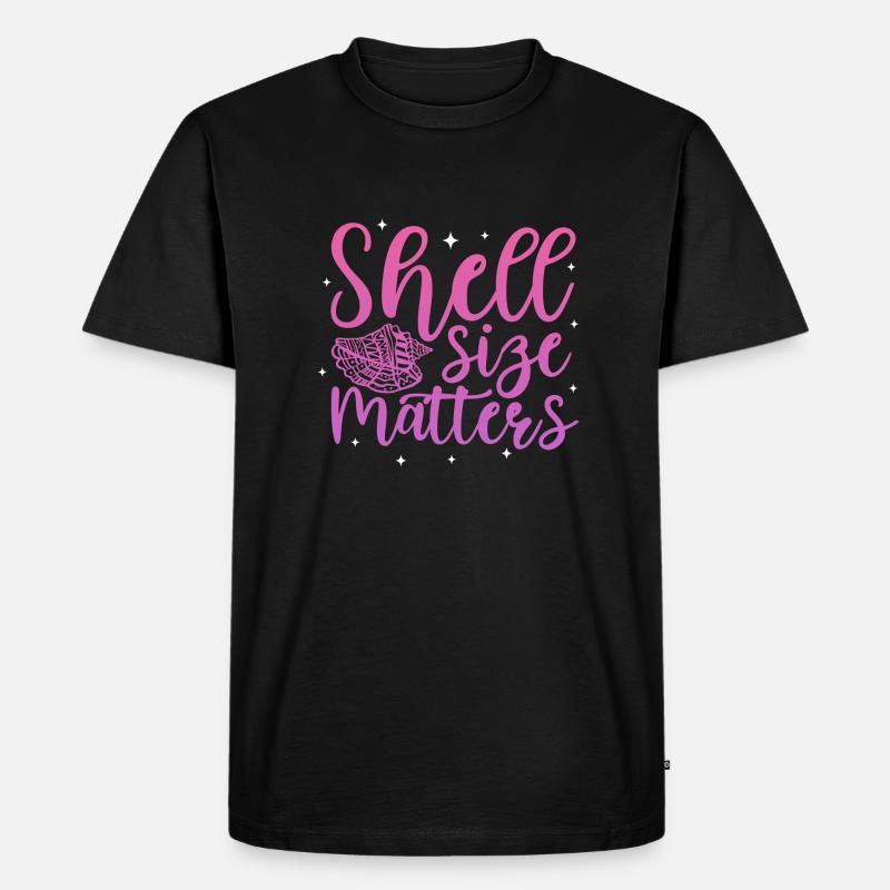 Shell size matters - Männer Premium Bio T-Shirt - Schwarz