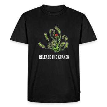 Idée cadeau de plante carnivore Sundew - T-shirt Premium bio Homme - noir - Devant - Nico (187cm)