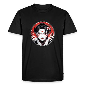 guerrier samourai - japon - demon - T-shirt Premium bio Homme - noir - Devant - Nico (187cm)