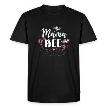 Mama Bee Funny Mom Mother's Day Mommy - Men's Premium Organic T-Shirt - black - Front - Nico (187cm)