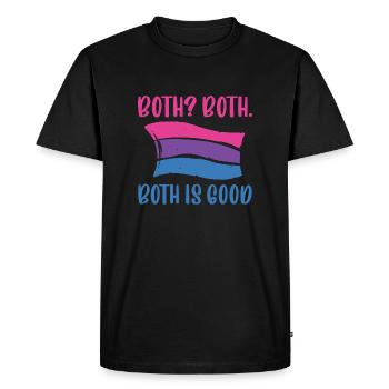 Funny Both Is Good - LGBT Community Bisexual - Men's Premium Organic T-Shirt - black - Front - Nico (187cm)