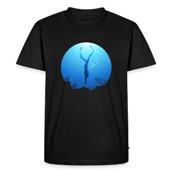 Plongeur et apnéiste - T-shirt Premium bio Homme - noir - Devant - Nico (187cm)