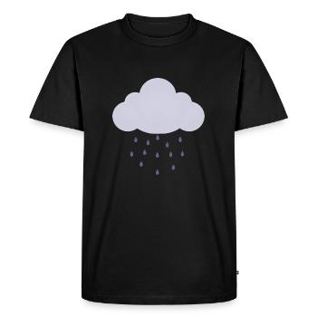 Nuage de barbe à papa arrosé de pluie - T-shirt Premium bio Homme - noir - Devant - Nico (187cm)