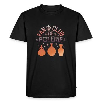Fan Club de Poterie Argile - T-shirt Premium bio Homme - noir - Devant - Nico (187cm)