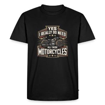 La moto est un mode de vie - T-shirt Premium bio Homme - noir - Devant - Nico (187cm)