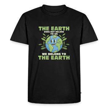 La Terre ne nous appartient pas Journée de la Terre Planète - T-shirt Premium bio Homme - noir - Devant - Nico (187cm)