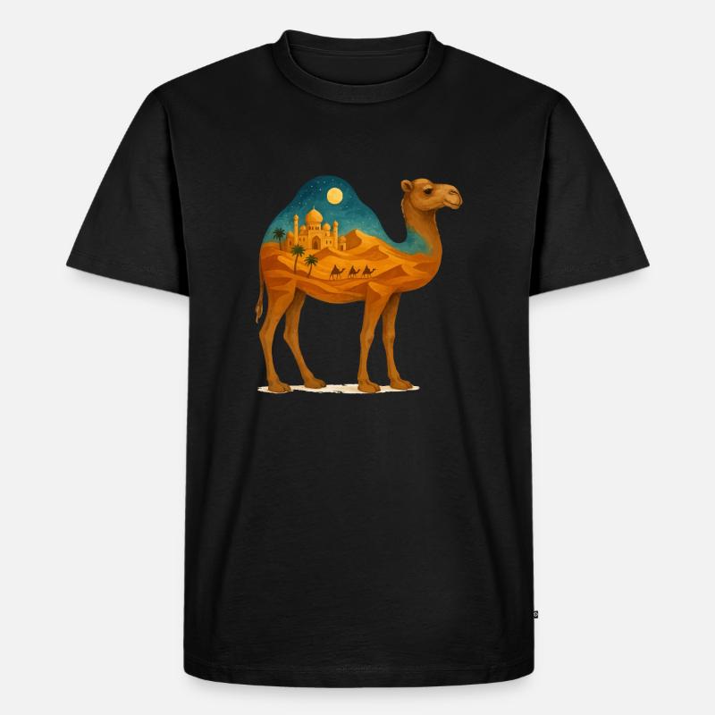 kamel wueste - Männer Premium Bio T-Shirt - Schwarz