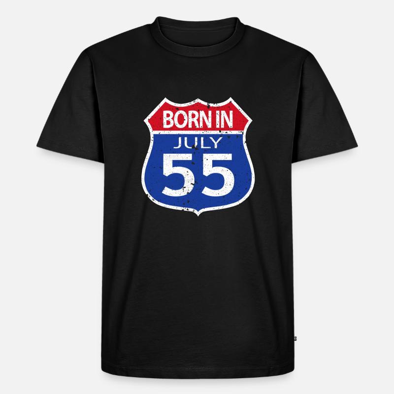 Né(e) en Juillet 1955 - T-shirt Premium bio Homme - noir