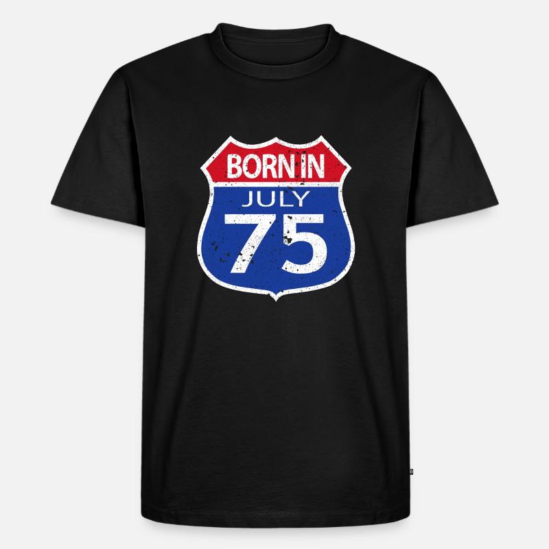 Né(e) en Juillet 1975 - T-shirt Premium bio Homme - noir