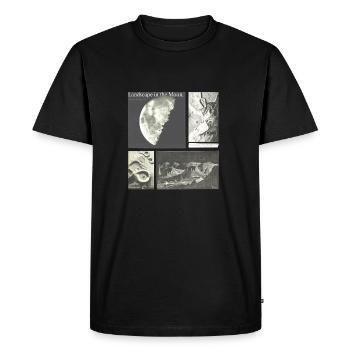 Paysage dans la lune - T-shirt Premium bio Homme - noir - Devant - Nico (187cm)