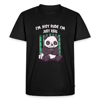 Je ne suis pas impoli, je suis vraiment sarcastique - T-shirt Premium bio Homme - noir - Devant - Nico (187cm)