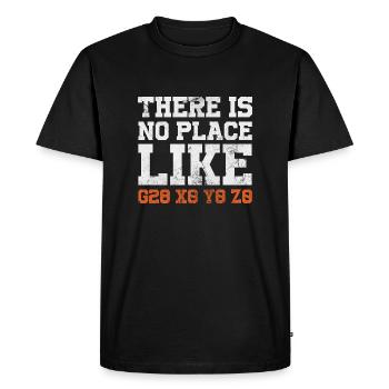 There Is No Place Like Engineering CNC - Men's Premium Organic T-Shirt - black - Front - Nico (187cm)