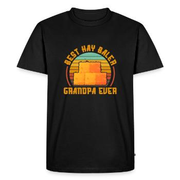 best hay baler grandpa ever Design for a hay baler - Men's Premium Organic T-Shirt - black - Front - Nico (187cm)