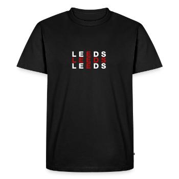 Shirt Leeds Drapeau - Leeds T-shirt - T-shirt Premium bio Homme - noir - Devant - Nico (187cm)